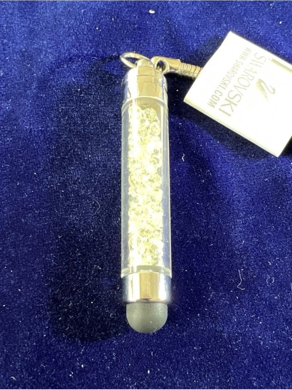 Swarovski Silver Crystal Pen And a Stylus Charm SCS Clear Swarovski Crystals Set
